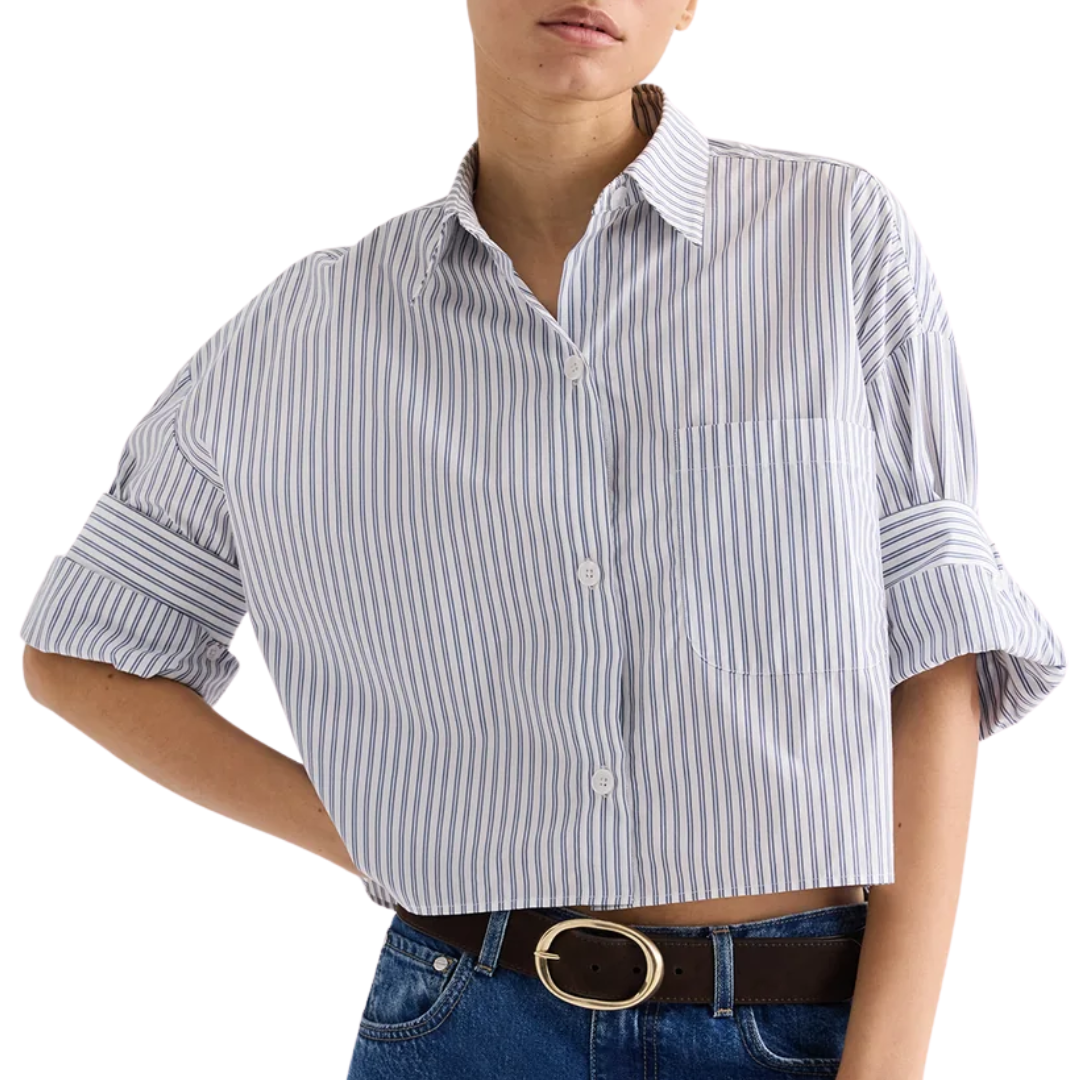 Next Ex Shirt in White/Navy