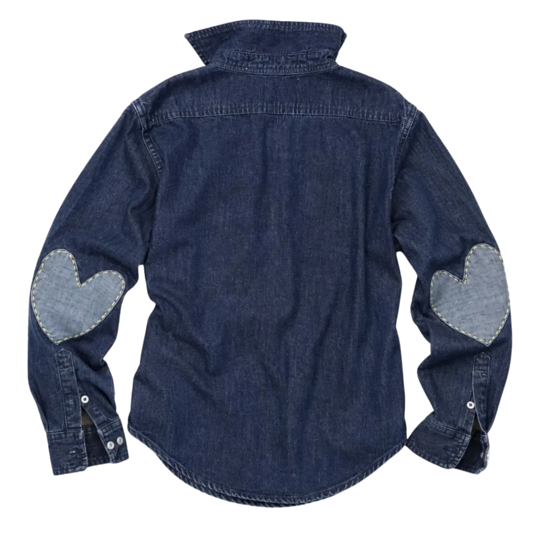 Keaton Denim Shirt in Dark Rinse