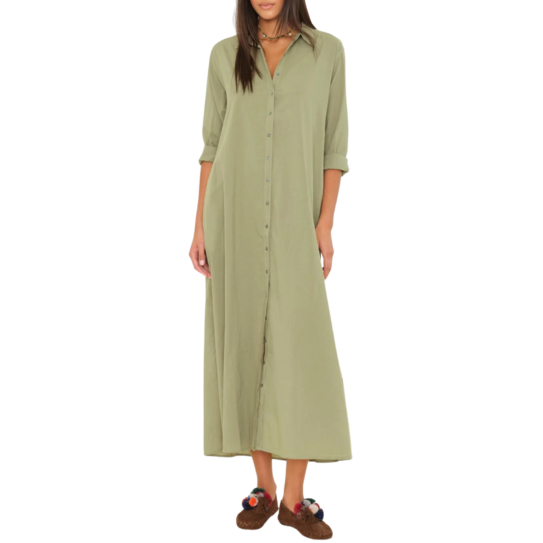 Boden Dress in Dark Seagrass