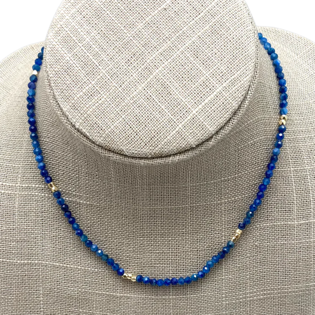 Sigrid Beaded Necklace in Kyanite