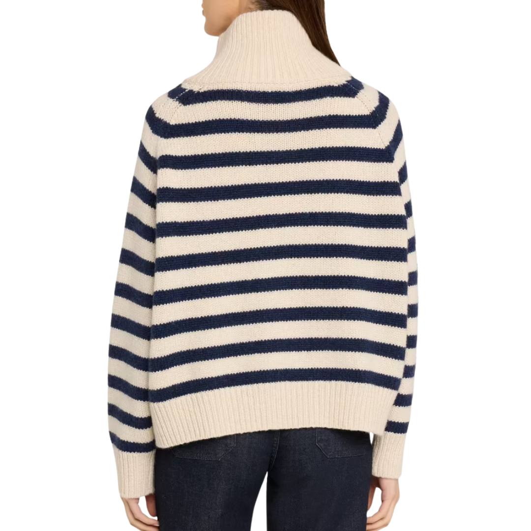 Raelyn Sweater in Ivory/Marine Stripe