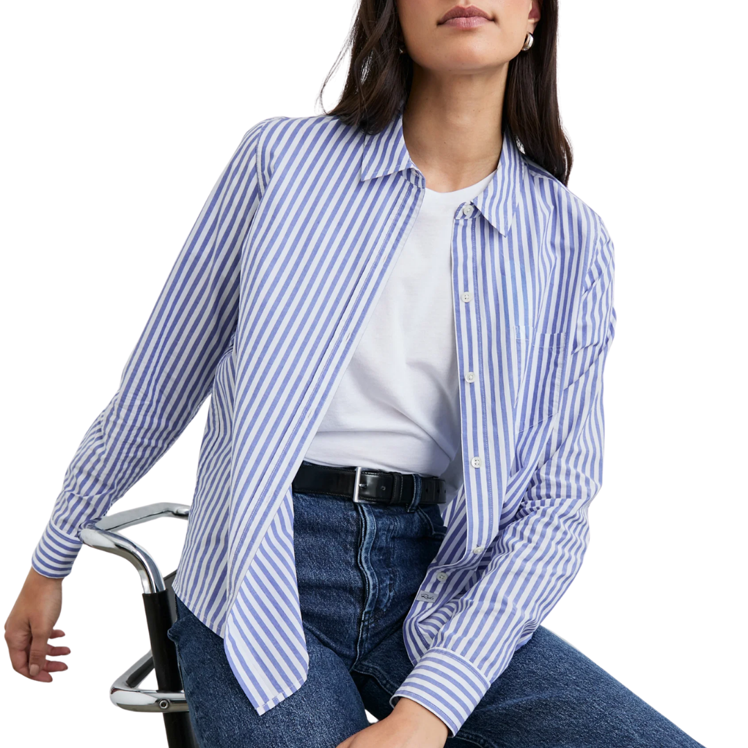 Stina Shirt in Mariner White Stripe