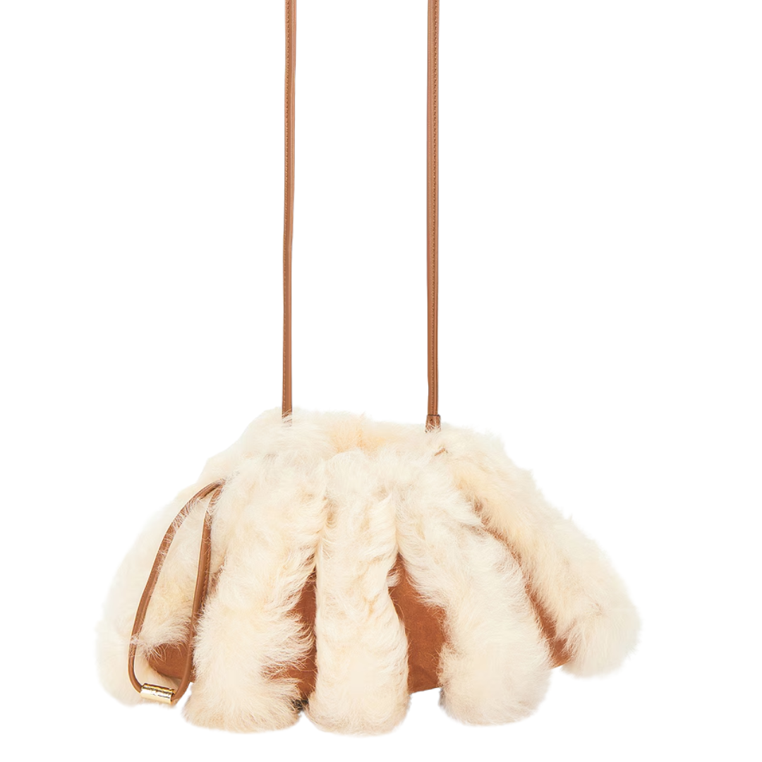 Adria Pleated Wave Mini Crossbody in Sierra