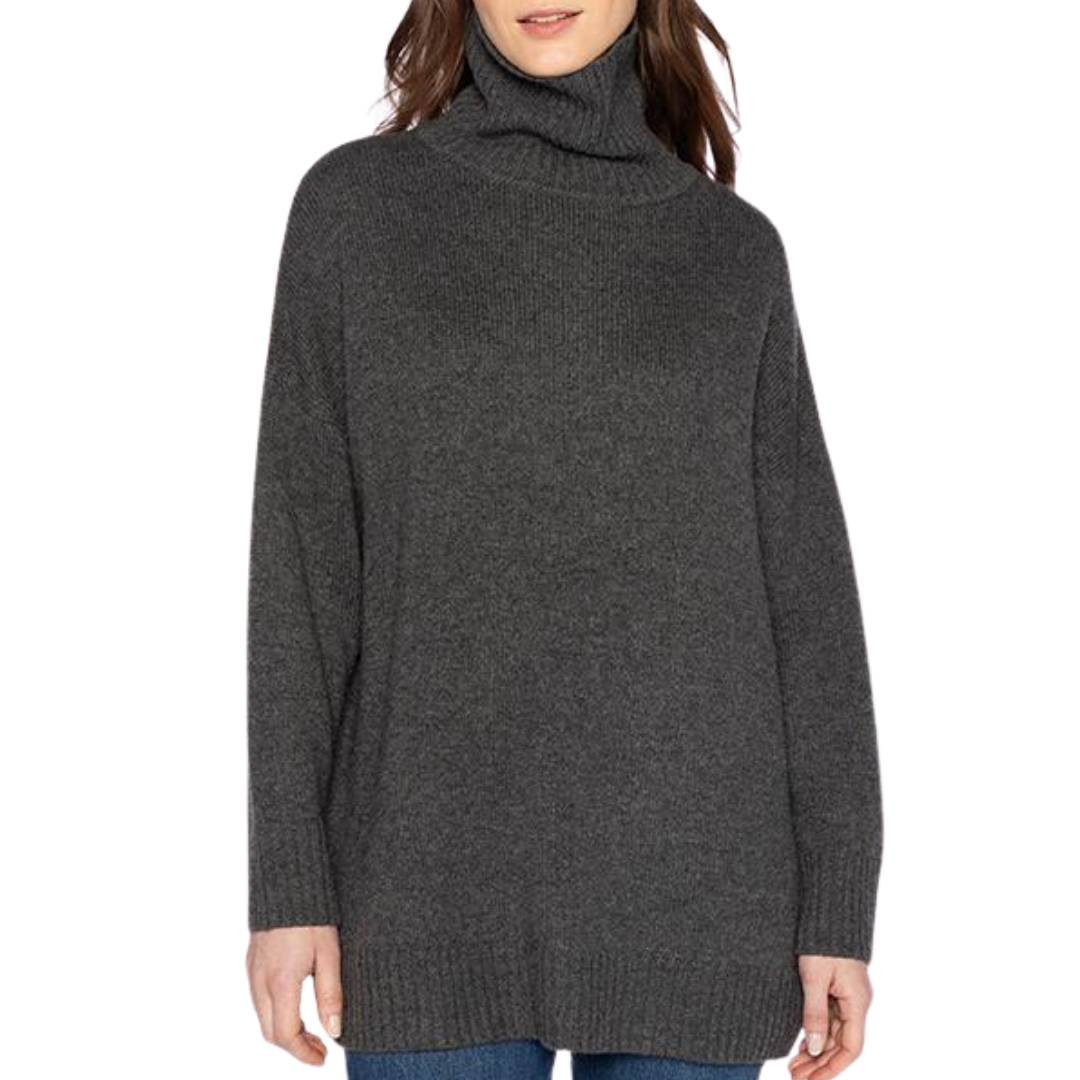 Oversized Cozy Mock Sweater in Flannel