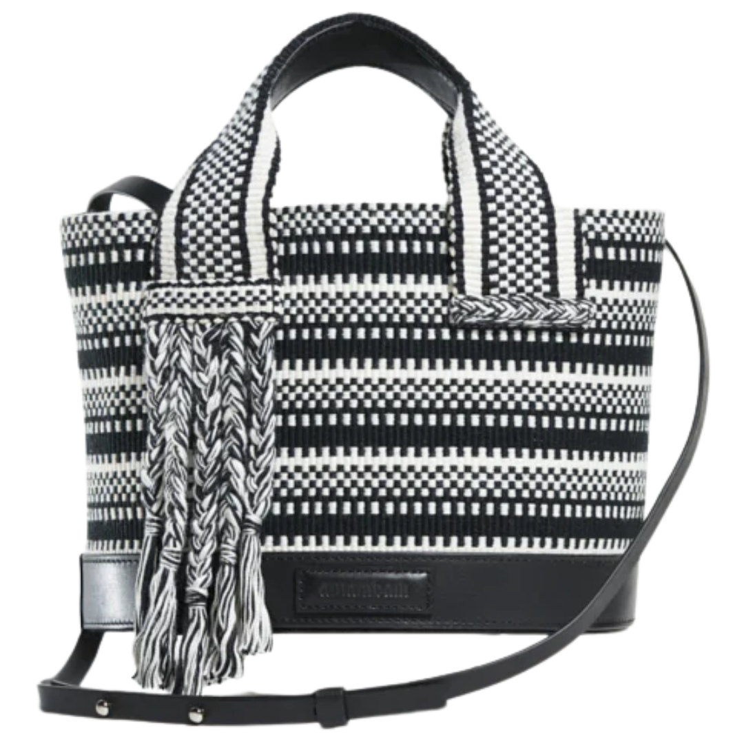 Tutu Small Bucket Bag in Ivory-Black