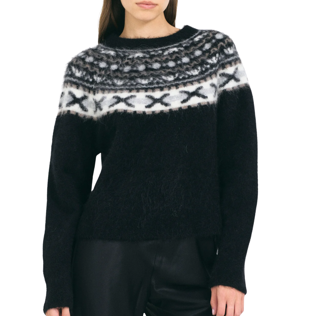 Cecilia Pullover in Black Combo