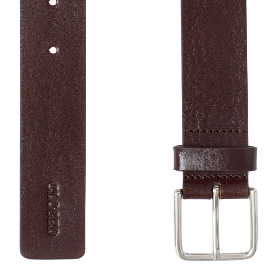 Leather Basic Belt in Light Mocha Brown