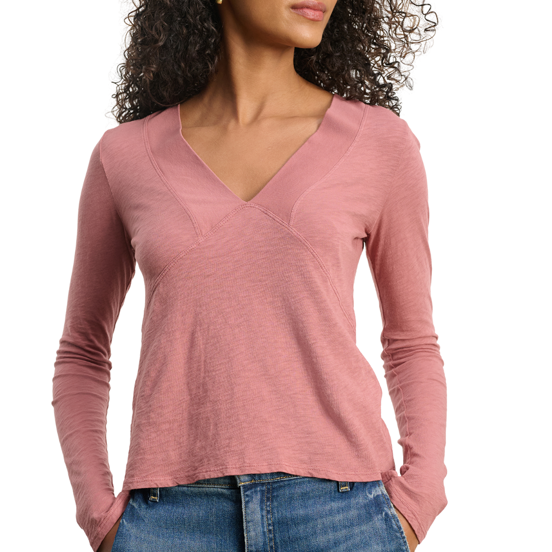 Nessa Top in Dark Blush