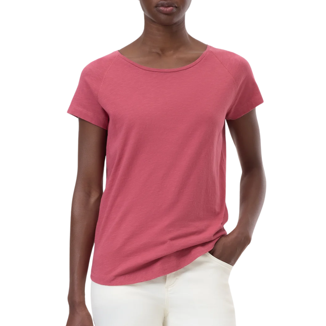 Cotton T-Shirt in Cherry Red