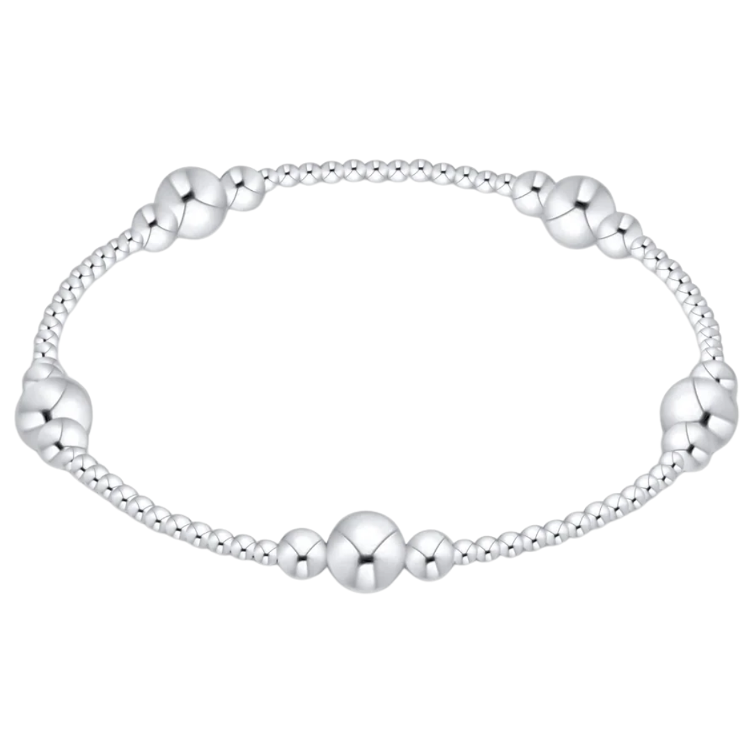 Classic Purpose Pattern 6mm Bead Bracelet in Sterling