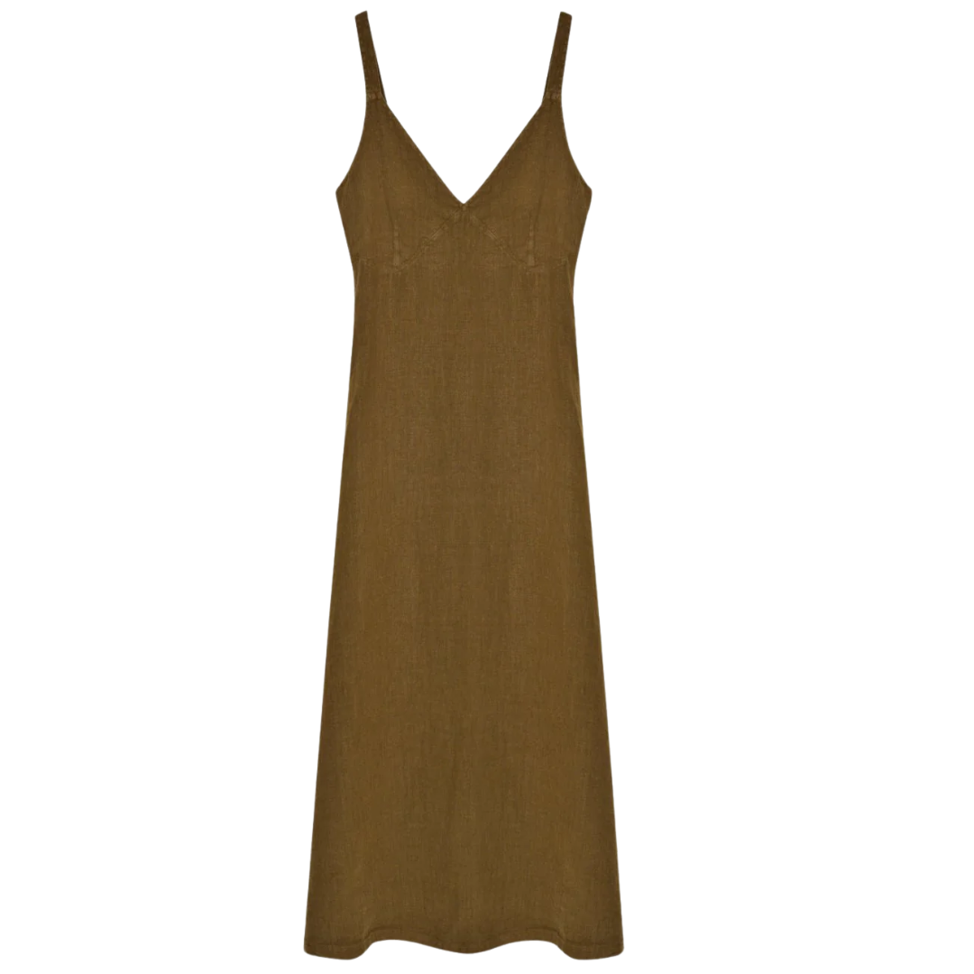 Bulbine Dress in Earthy Olive