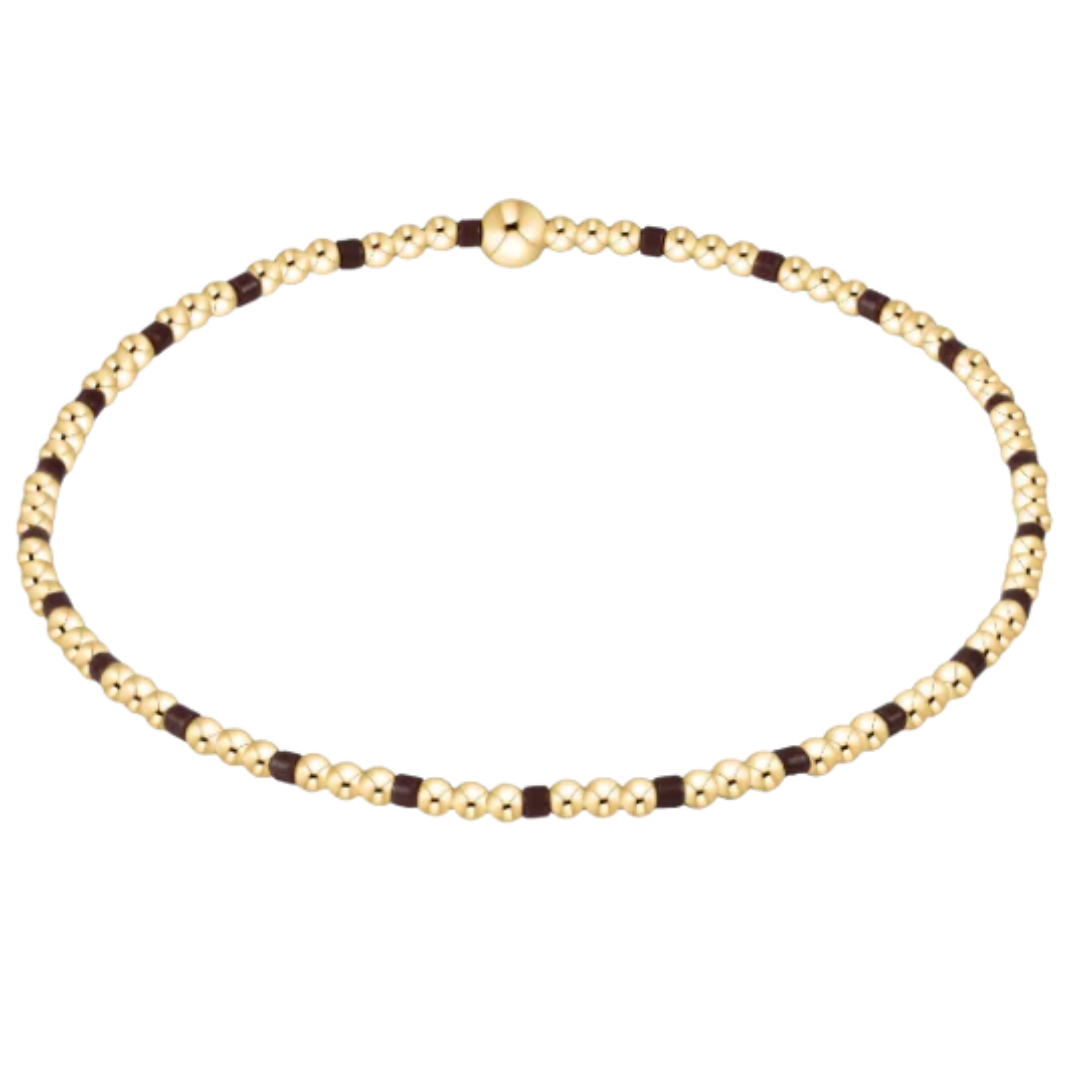 Hope Sincerity Pattern 2MM Bracelet in Chocolate