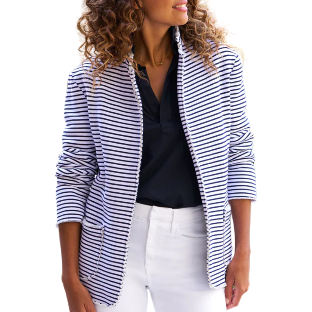 Dublin in Navy French Stripe