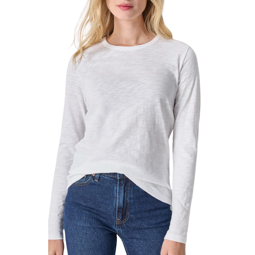 Long Sleeve Crewneck in White