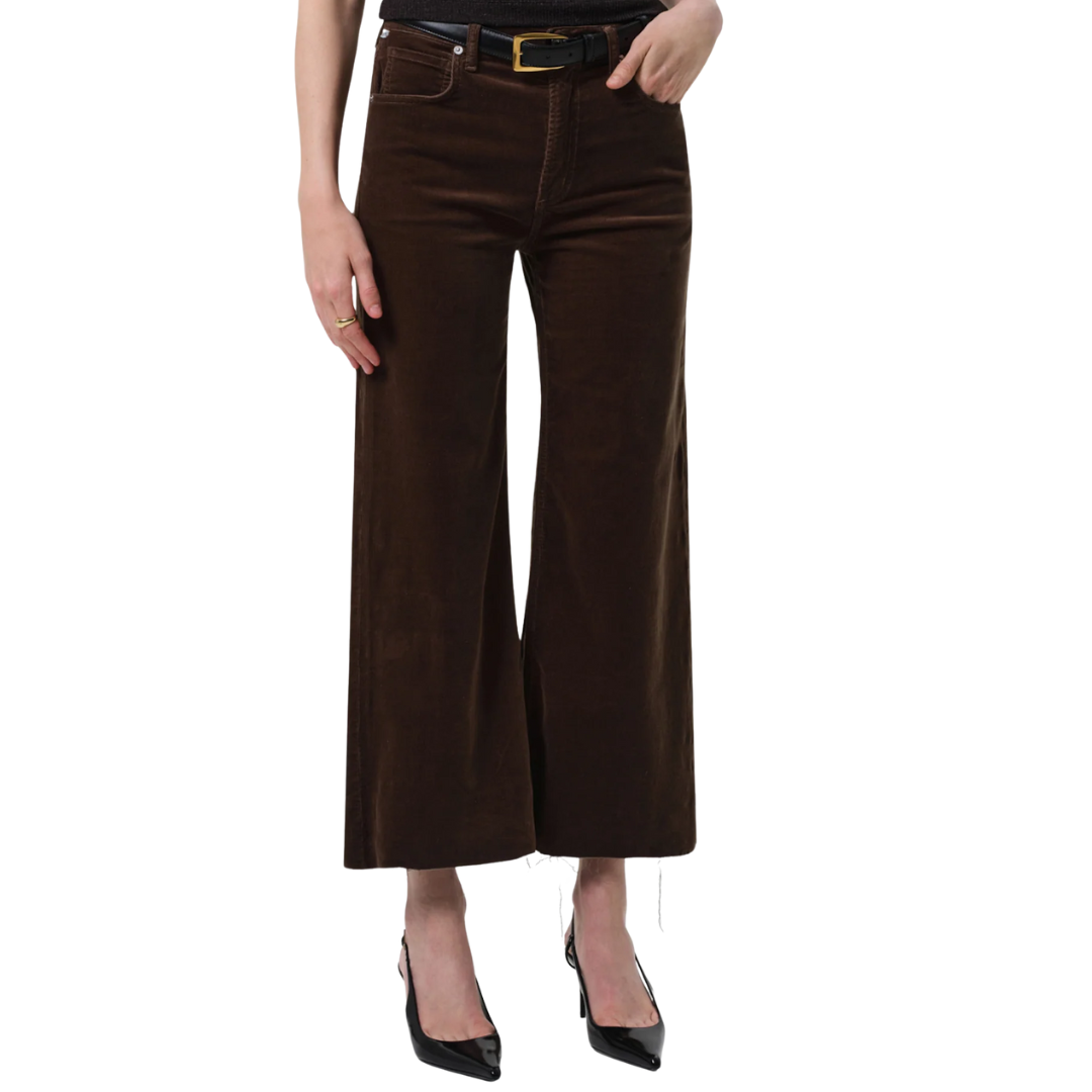 Lyra Wide Leg Crop Corduroy in Costes