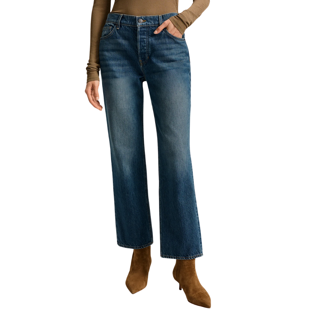 Leah Straight-Leg Jean in Equinox Blue