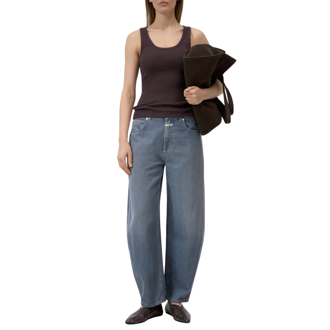 Cotton Tank Top in Mahogany Brown