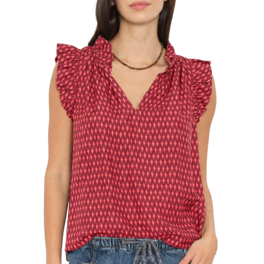 Bex Top in Dark Pink Diamond