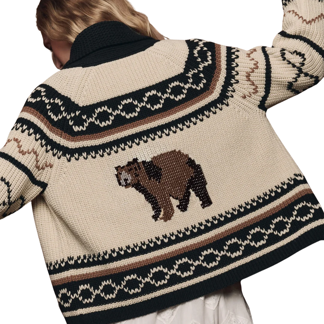 The Bear Lodge Cardigan in Black
