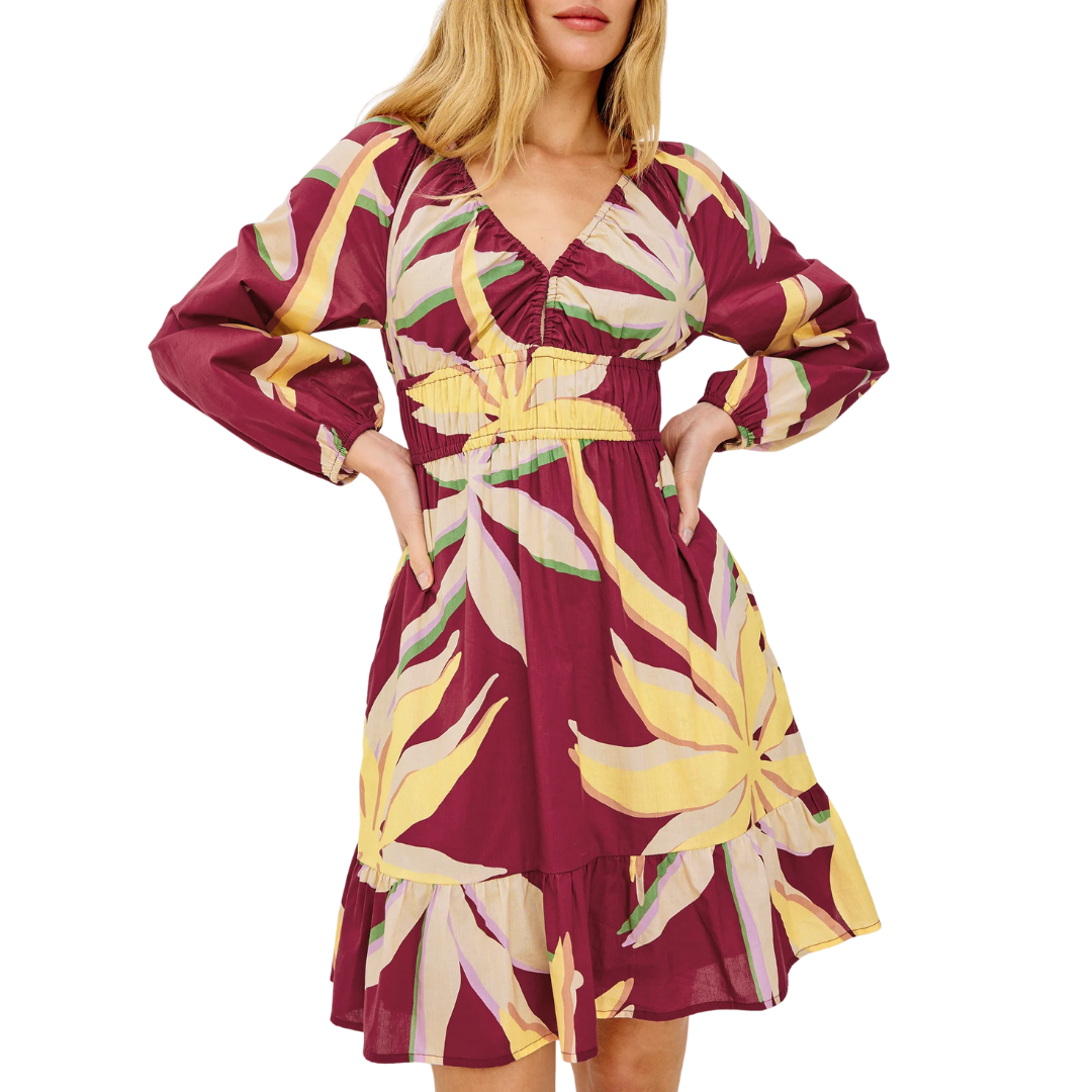 Krina Dress in Red Palma
