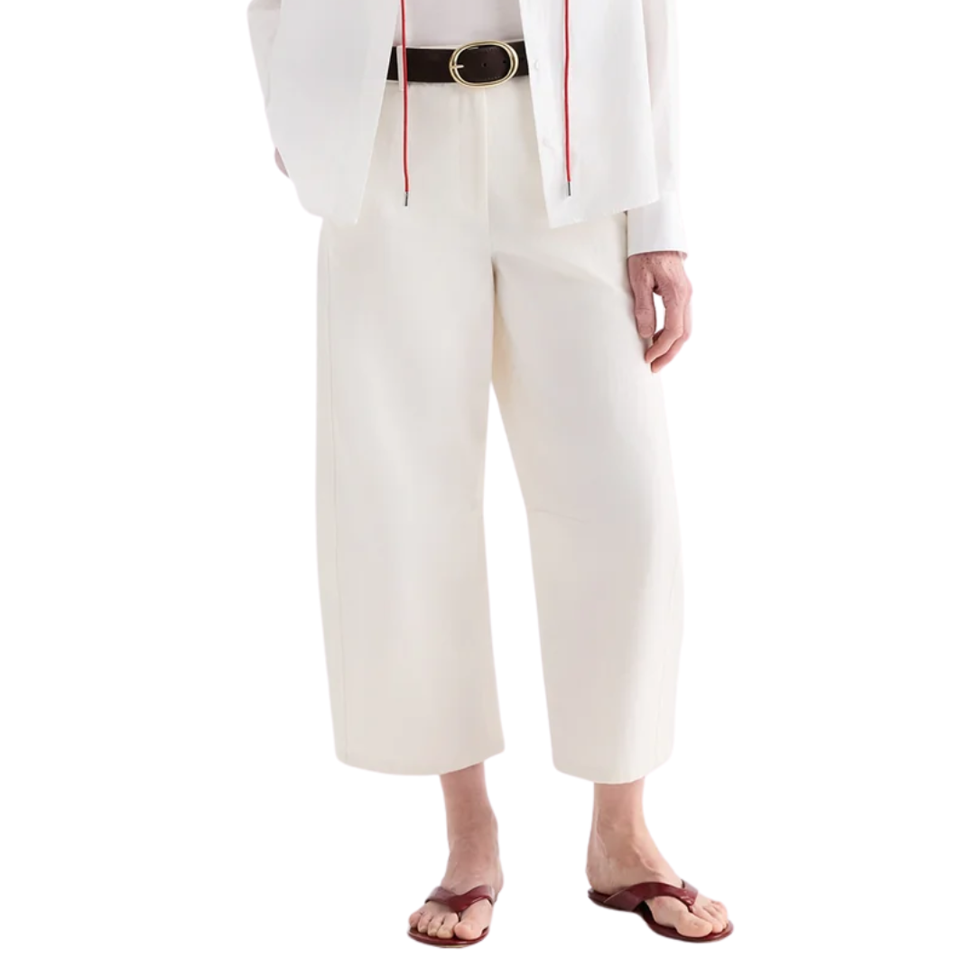 Slouchy BF Trouser in Ivory