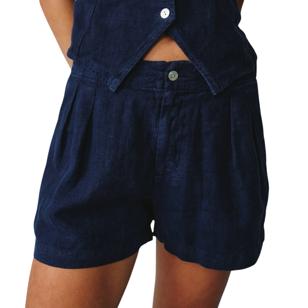 Double Pleat Short in Italian Navy