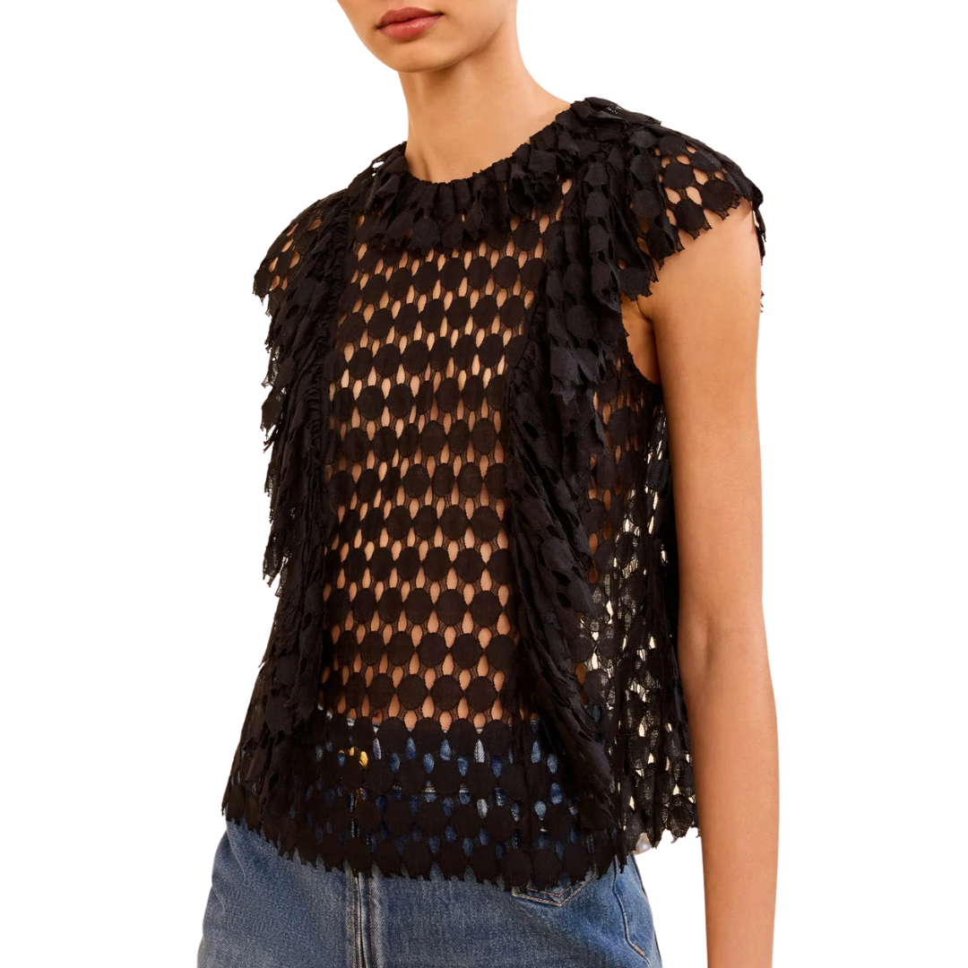 Daevy Lace Top in Noir