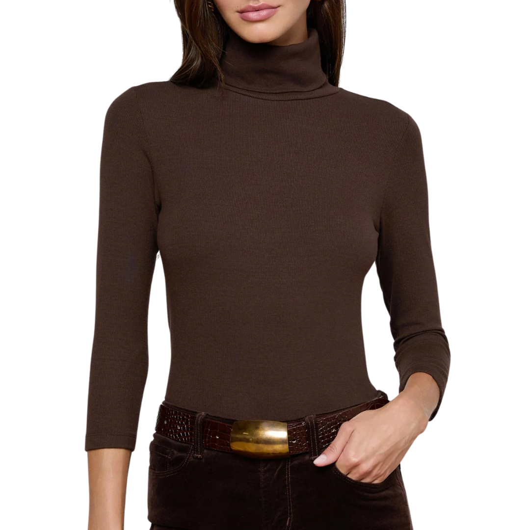 Aja Turtleneck in Coffee Bean