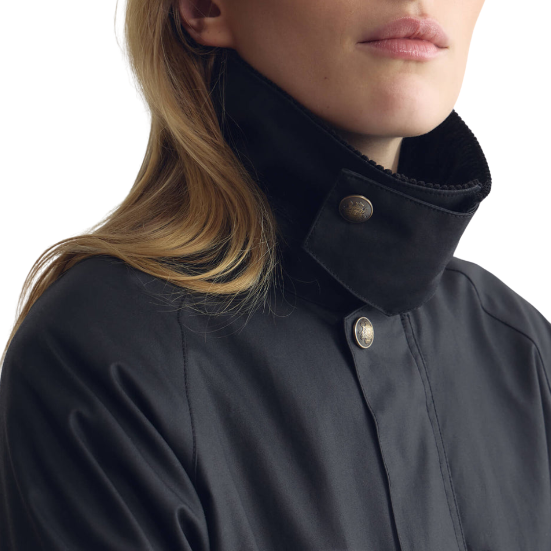 Brinley Waxed Short Parka in Black