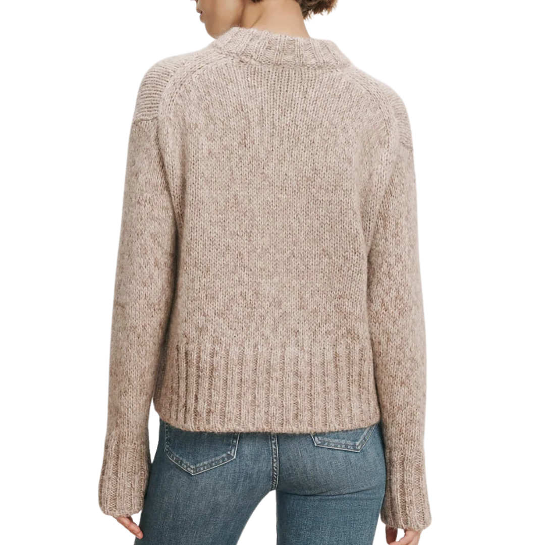 Andi Mock-Neck Sweater in Marled Oatmeal
