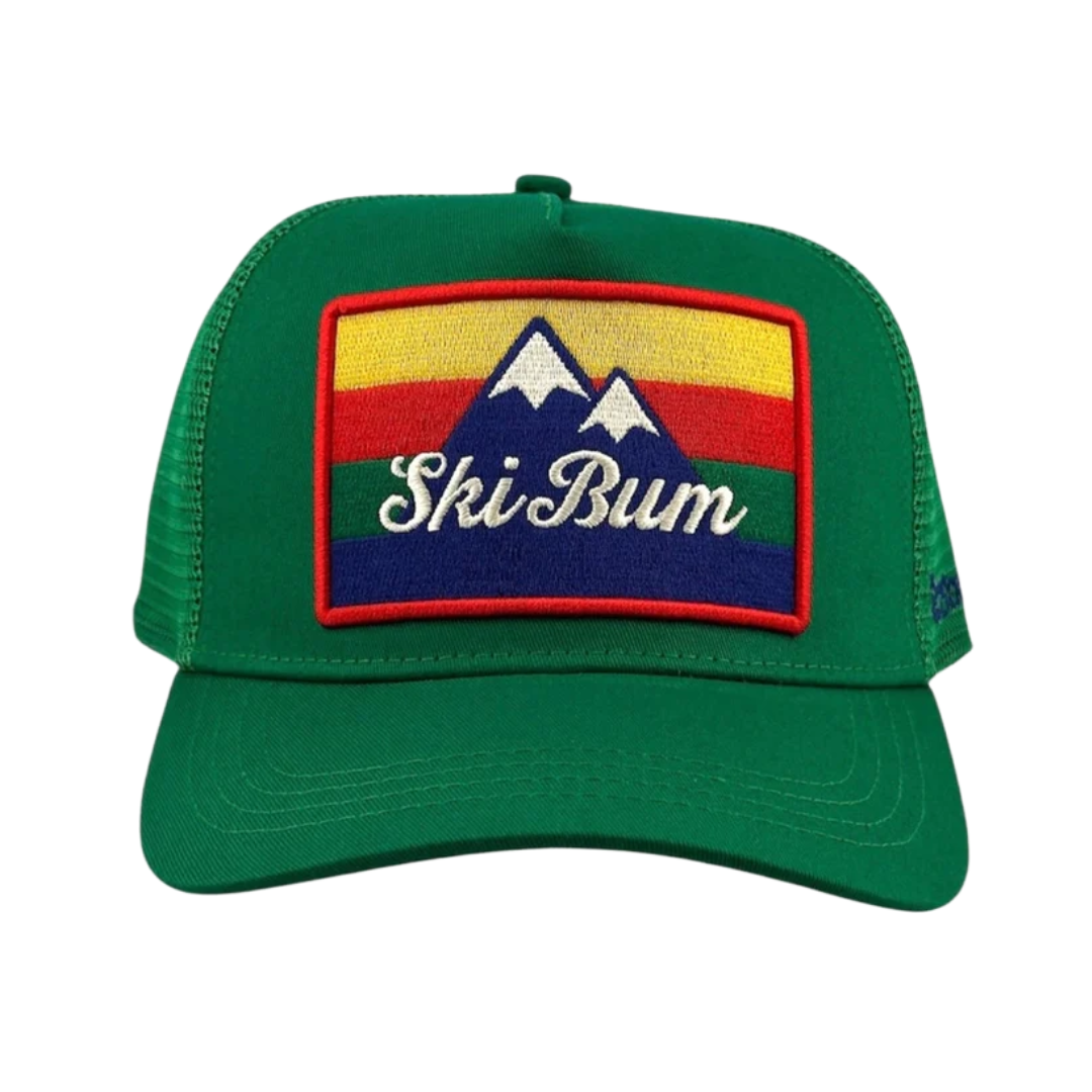 Ski Bum Trucker Hat in Green