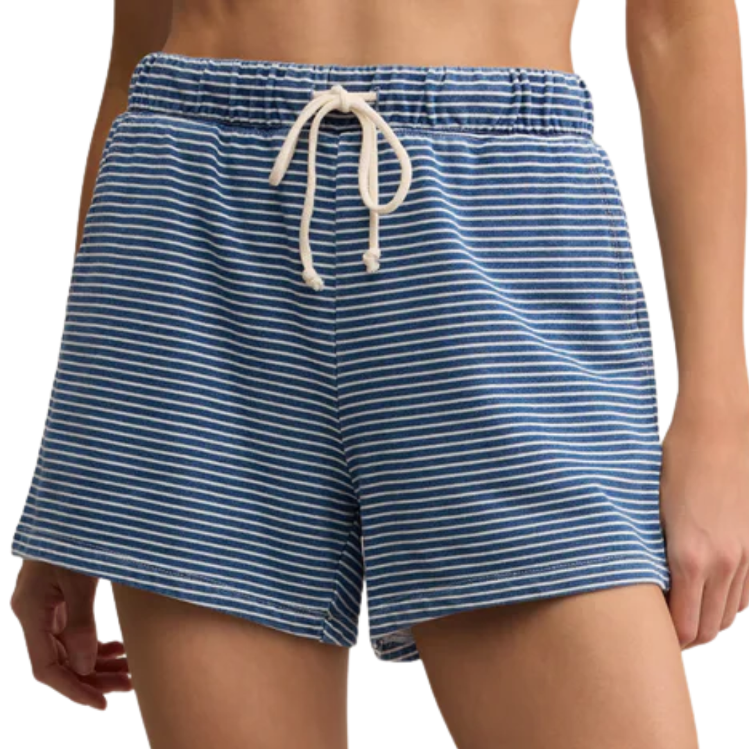 Hunter Striped Short in Vintage Indigo
