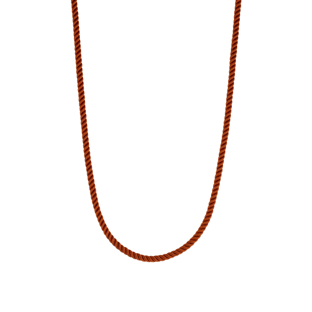 Coco Silk Cord Necklace in Sienna