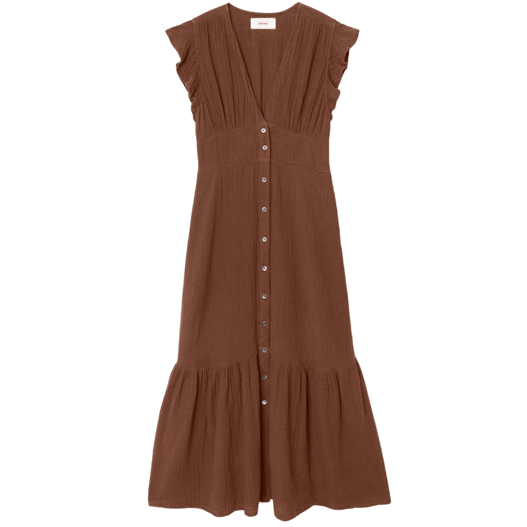 Davana Dress in Cocoa Bean