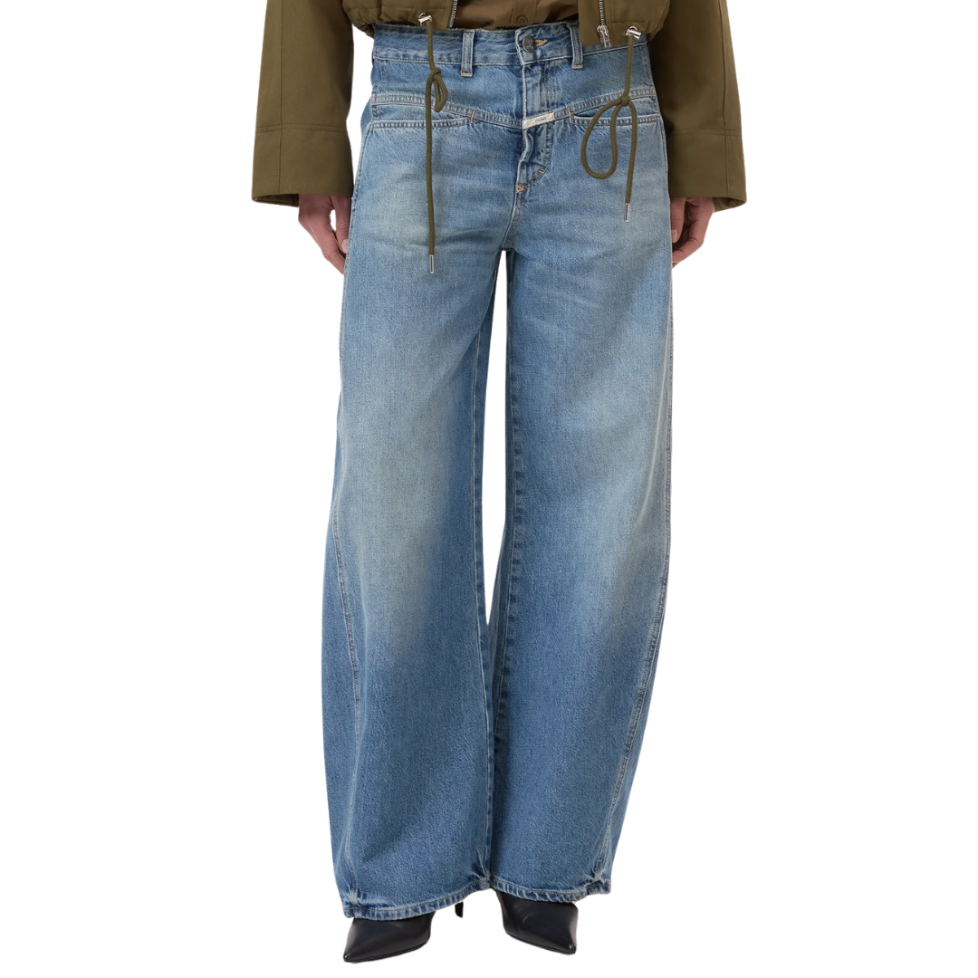 Tori-X Barrel Jeans in Mid Blue