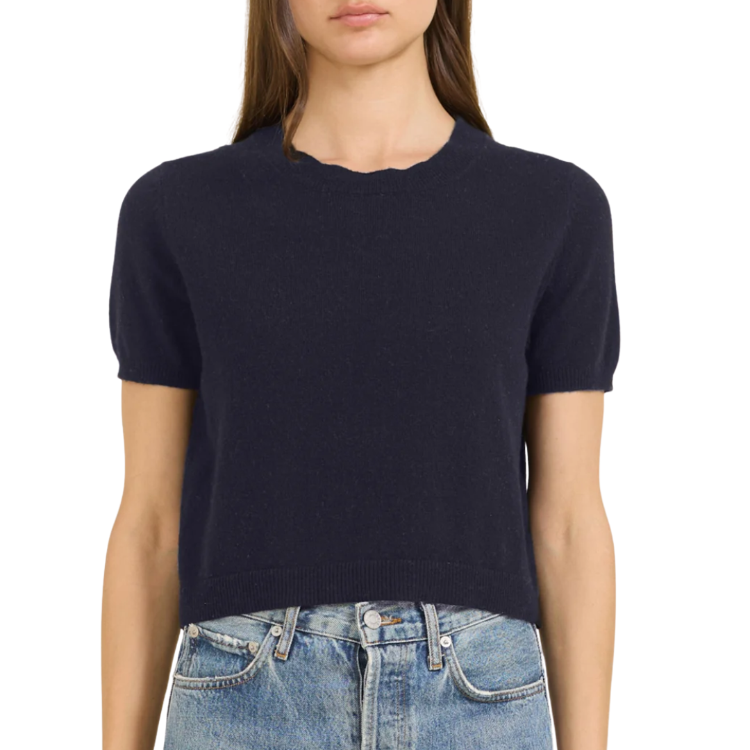 Kadri Cashmere Tee in Navy