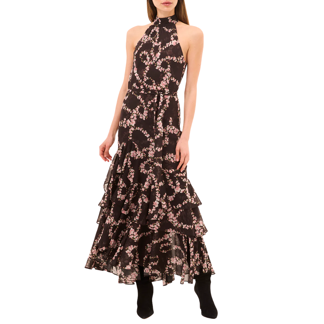 Eliana Dress in Chained Blossom Chiffon