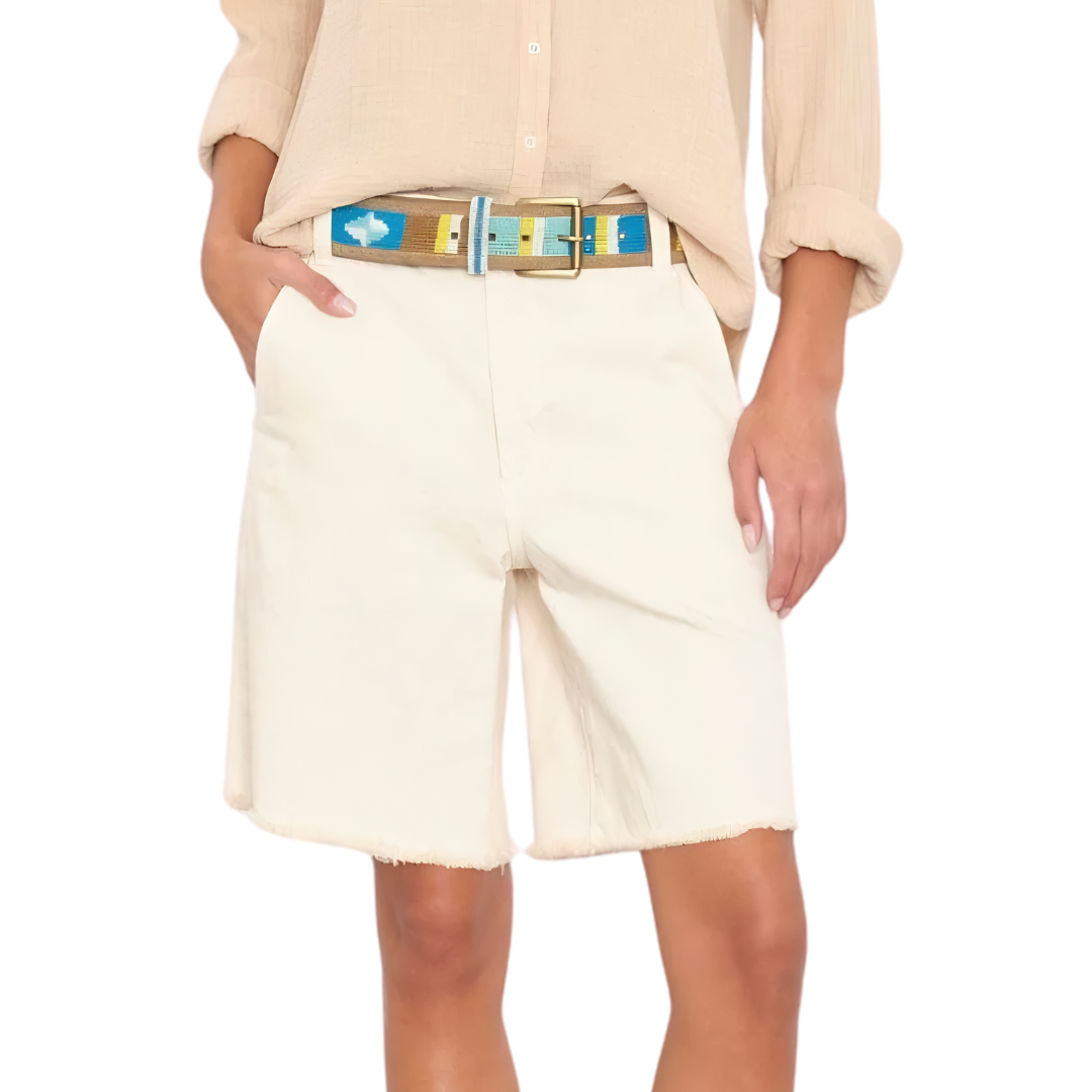 Knox Denim Short in Vanilla Bean