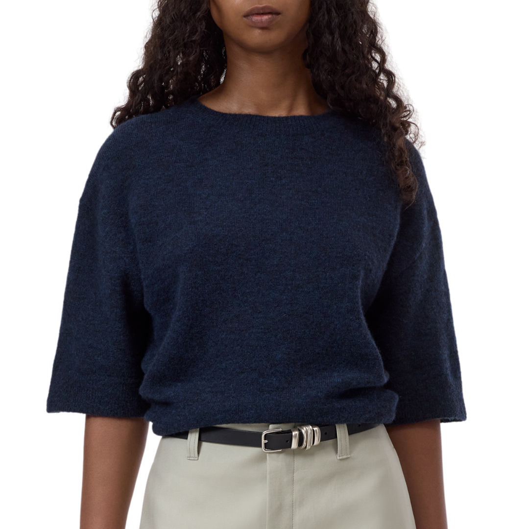 Crew Neck Pullover in Dark Night