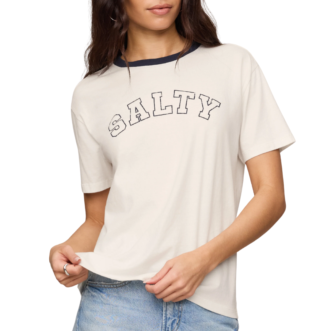 Salty Ringer Boyfriend Tee in Sea Salt