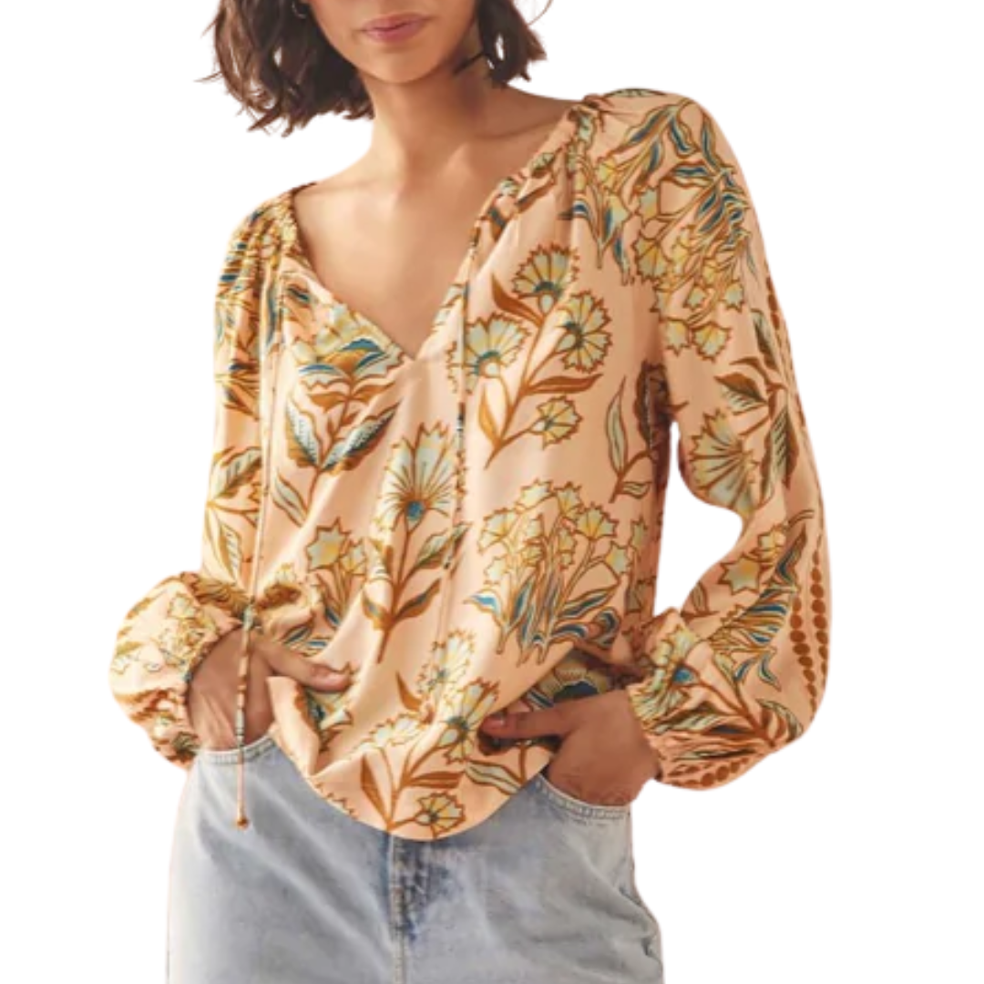 Tiya Blouse in Aleena Butternut