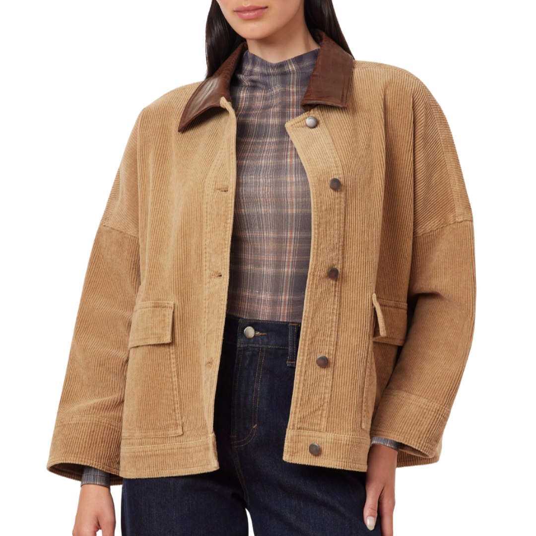 Oversized Corduroy Jacket in Fawn