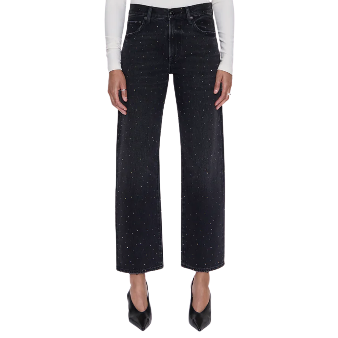 Lexi Mid Ride Bowed Straight in Silver Screen