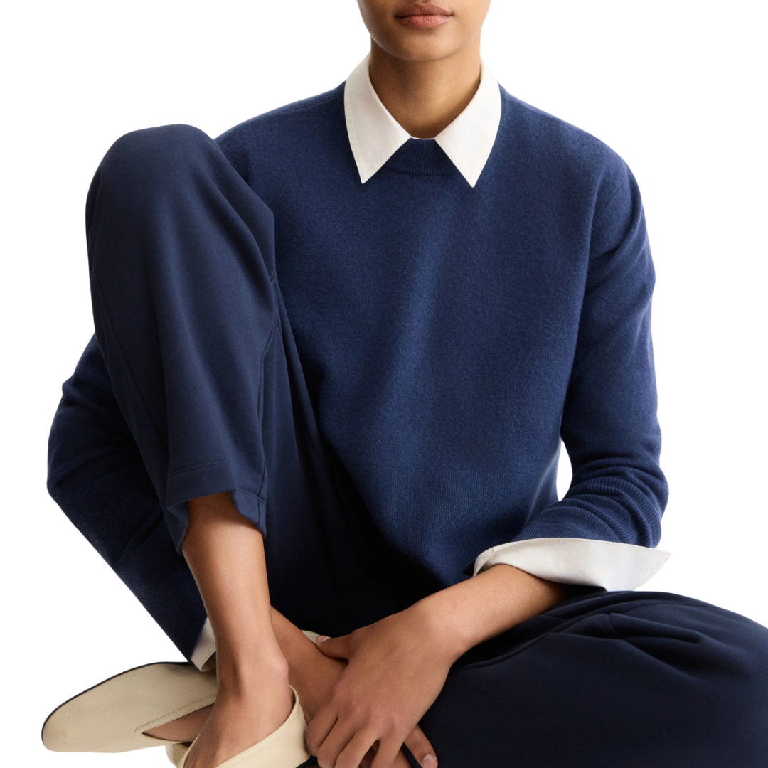 Warren Classic Crew Neck in Navy