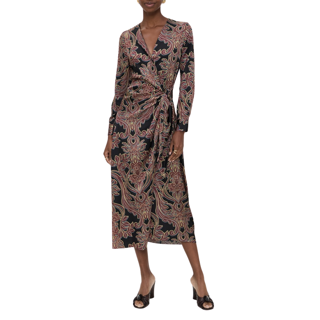 Eliza Dress in Studded Flora Satin