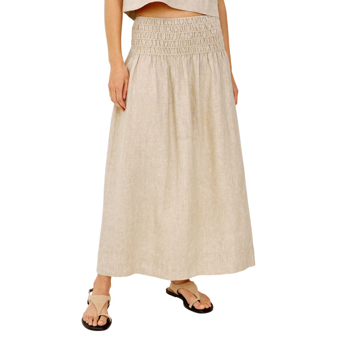 Alessa Skirt in Heathered Flax