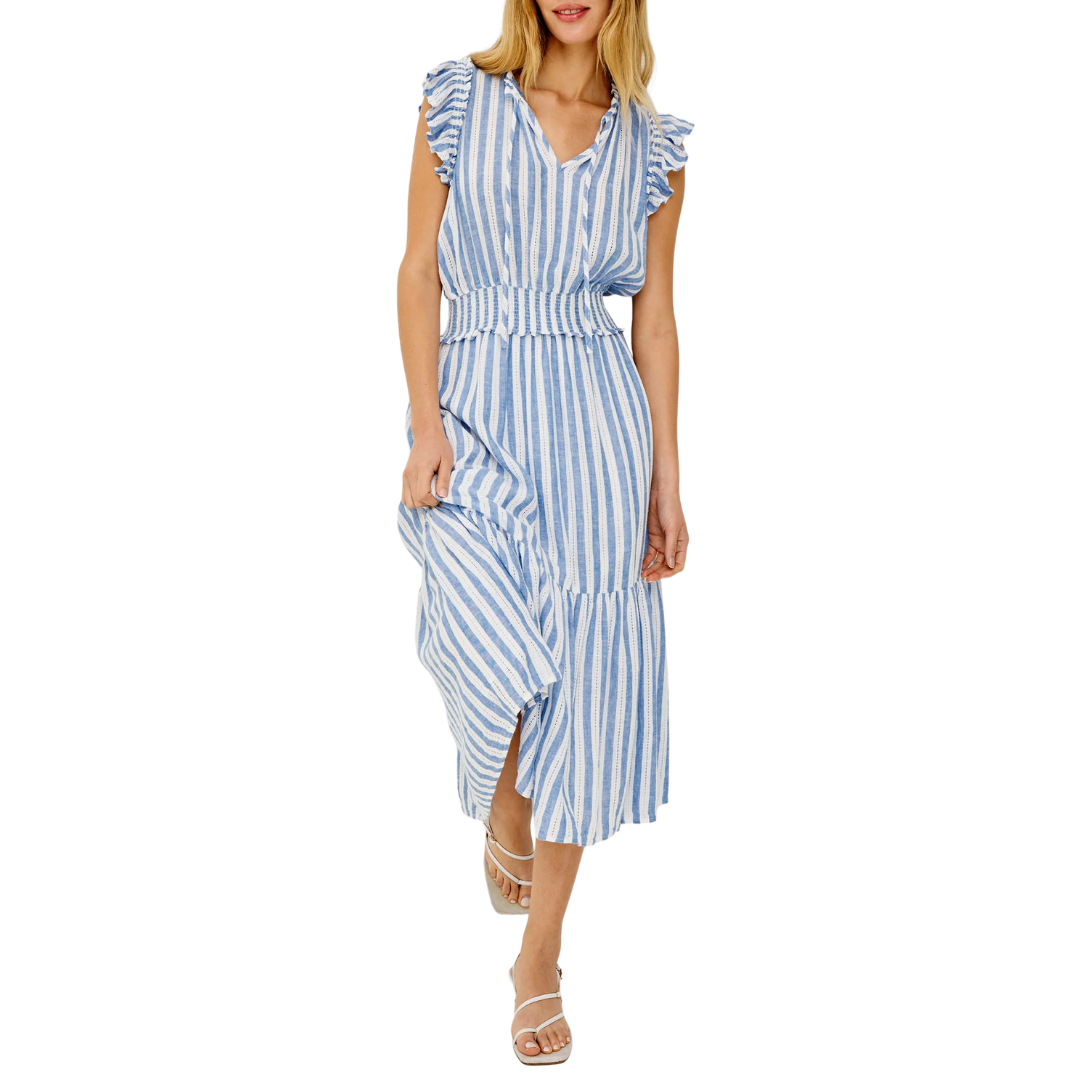 Garden Dress in Atlantis Stripe