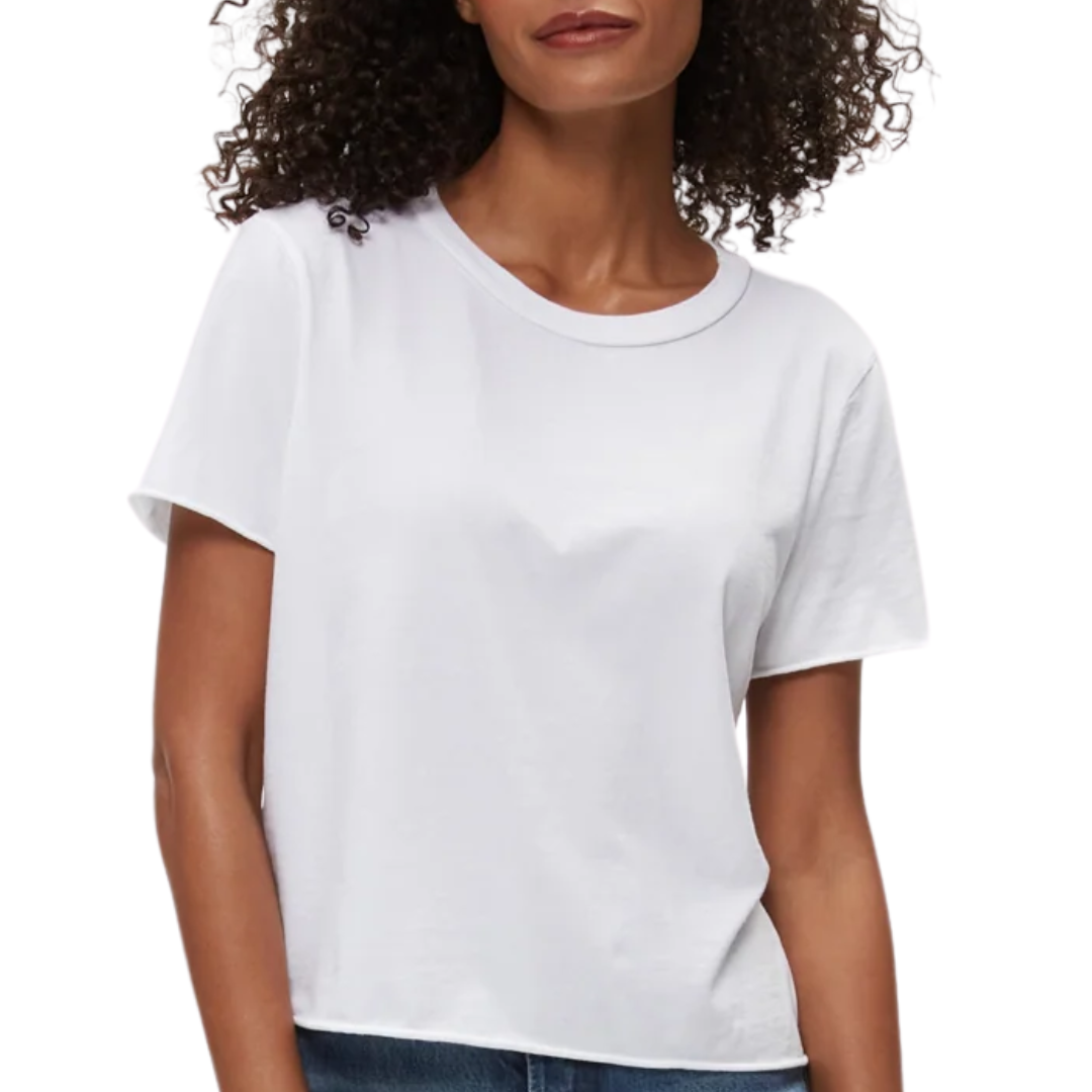 Jackie Crewneck Tee in White