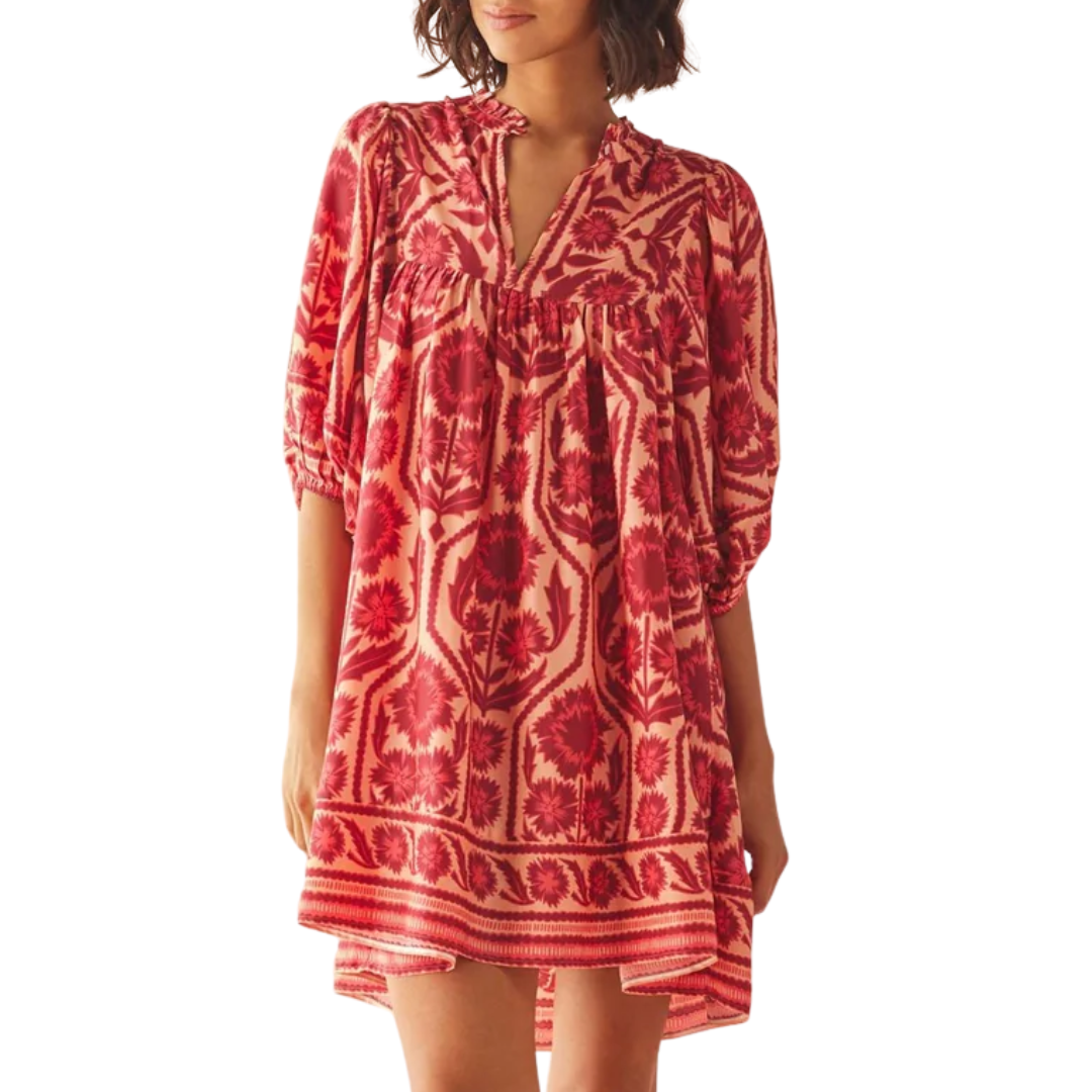 Wren Mini Dress in Tessa Goji