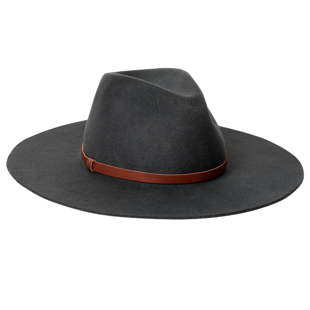 Ruby Hat in Charcoal/Tobacco